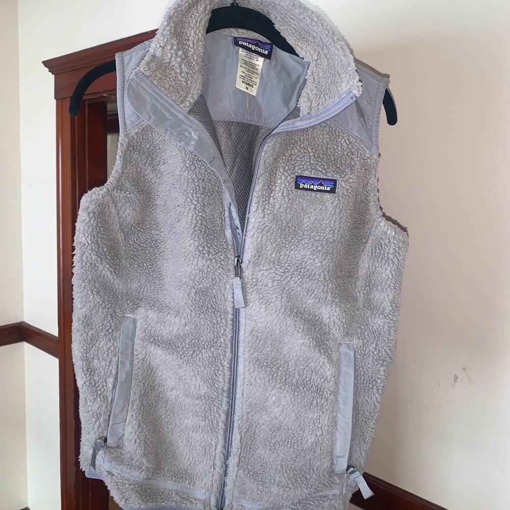 Women’s grey fuzzy Patagonia vest